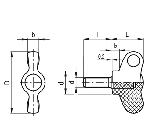 Ручка CWN.32 p-M5x16