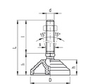 Опора регулируемая LV.A-60-14-M14X148